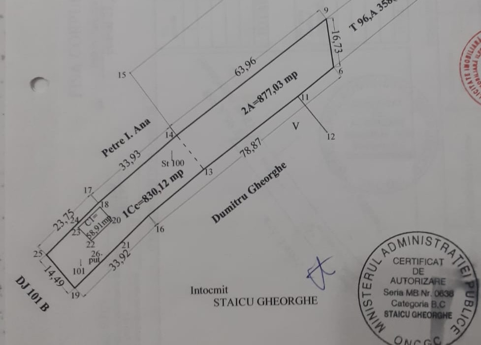 0% | Teren intravilan, 3300 mp, front 15 m | Snagov -Ghermanesti
