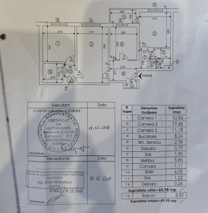 Antecontract  | Apartament 3 camere 70 mp, 2 bai, balcon & Parcare 