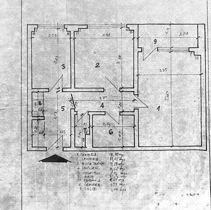 0% | Apartament 2 camere decomandat, 56 mp, renovabil | Tei