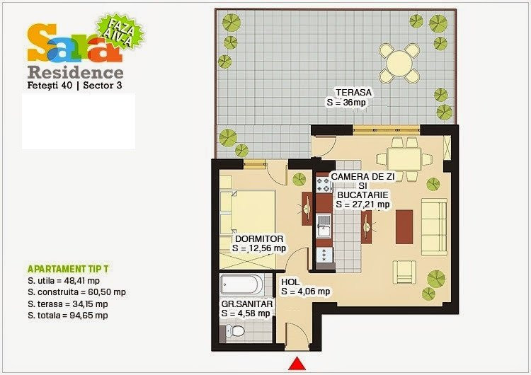 2 camere - curte 36mp - loc parcare - Ozana - str. Fetesti