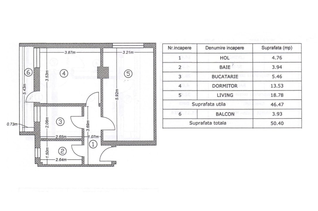 Apartament decomandat 2 camere complet mobilat centrala proprie