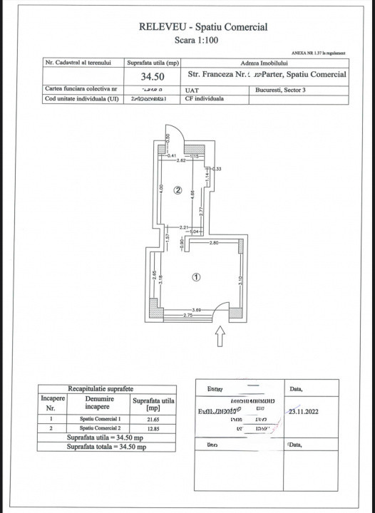 Spatiu comercial 34.5 mp & terasa | Centrul Vechi - Franceza