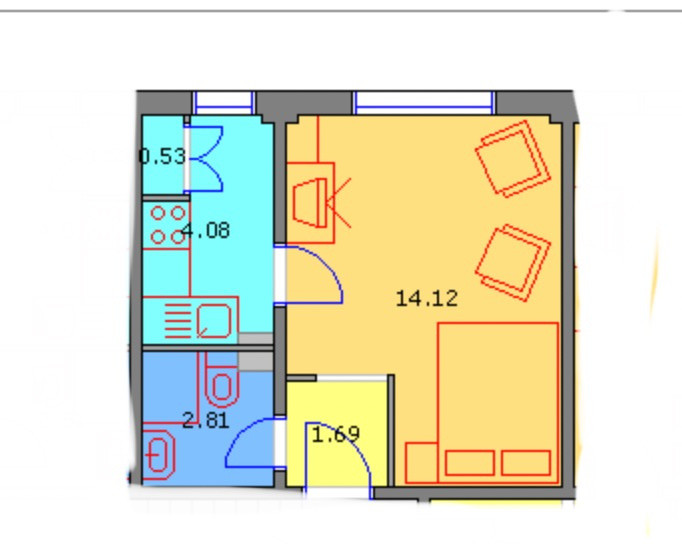Garsoniera de 23 mp in bloc reabilitat | Pantelimon