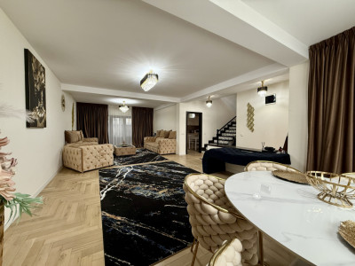 Casă modernă cu curte, 140 mpu, prima închiriere, în Tunari