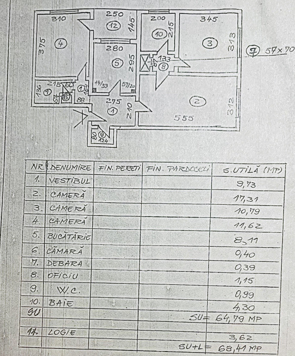 Apartament 3 camere renovabil, 2 băi, 69 mp, lângă metroul Dristor