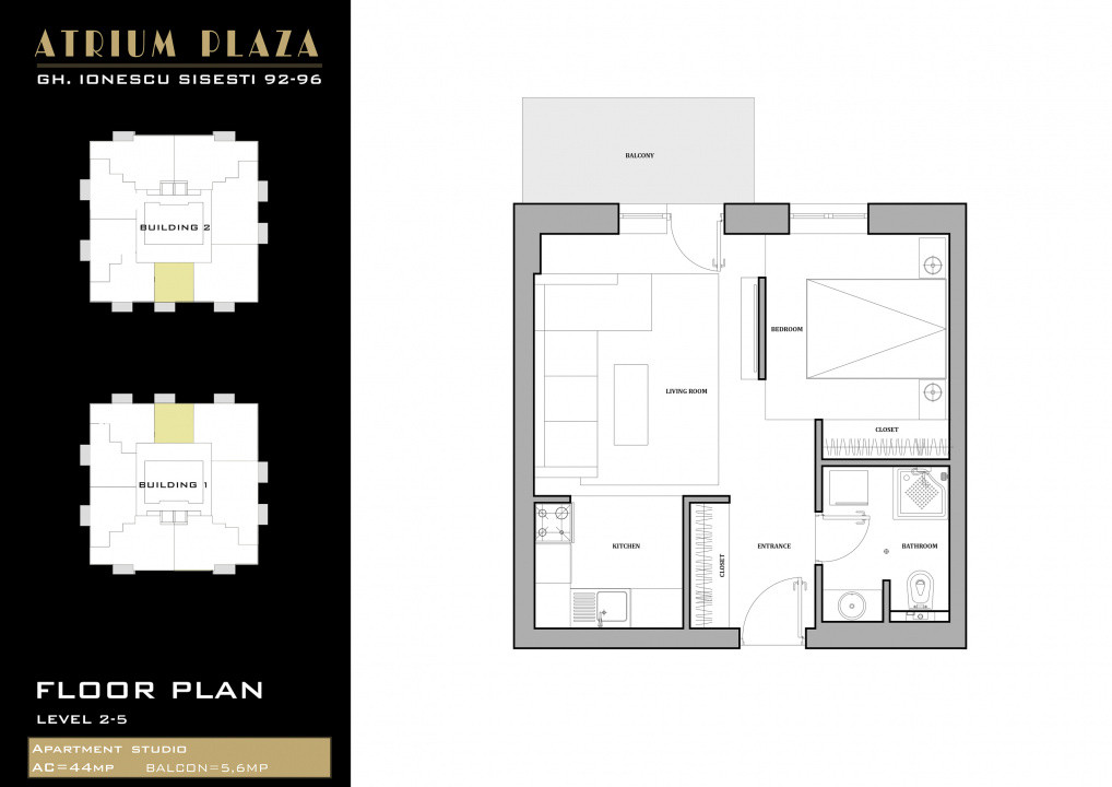Studio dublu NOU cu PARCARE, 41 mp | Încălzire pardoseala | Șișești