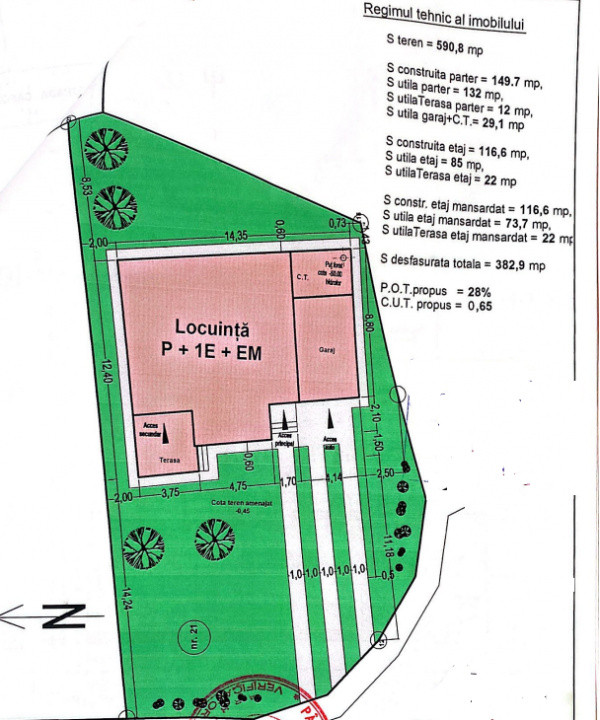 Vilă Deosebita P+1+M pe Colț – 325mp Utili, Curte Amenajată 590mp | Fundeni