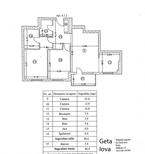 0% | Apartament 3 camere NOU, decomandat, 86 mp, 2 bai  | Atrium - Sișești