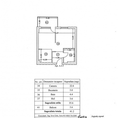 0% | Studio dublu NOU, 41 mp | Atrium - Sișești