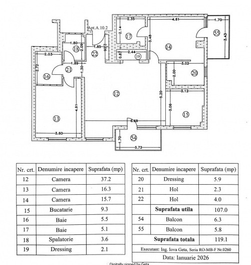 0% | Penthouse 3 camere NOU, decomandat, 119 mp, 2 balcoane  | Atrium - Sișești