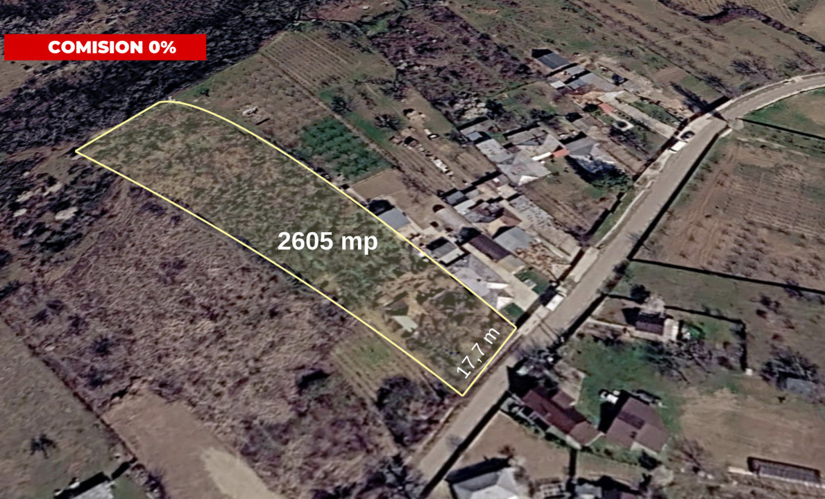 Teren intravilan 2605 mp cu livadă & casă demolabilă | Cândești