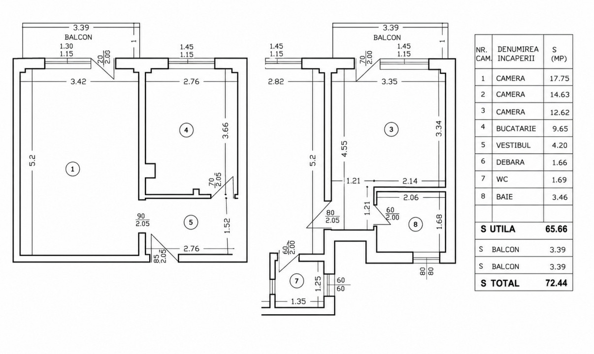 Apartament 3 camere decomandat, 72 mp, PARCARE, la intrarea in parc Tineretului!