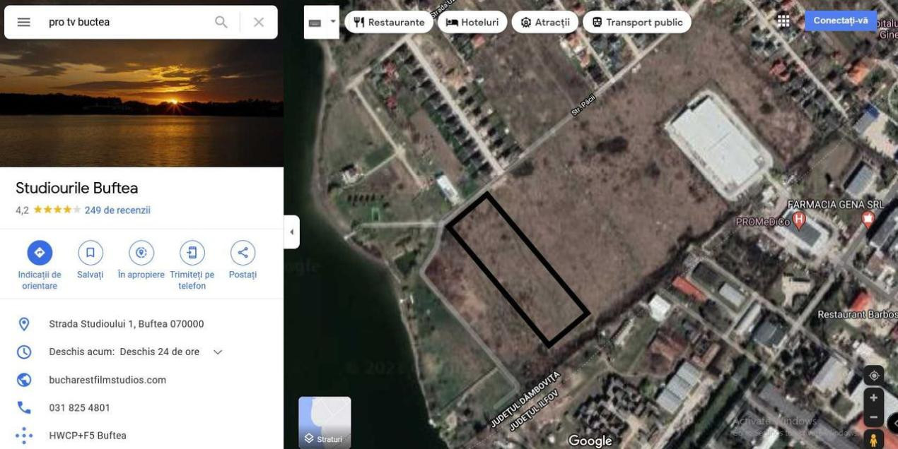 Teren Buftea in spate la PRO TV la Lac 7400mp