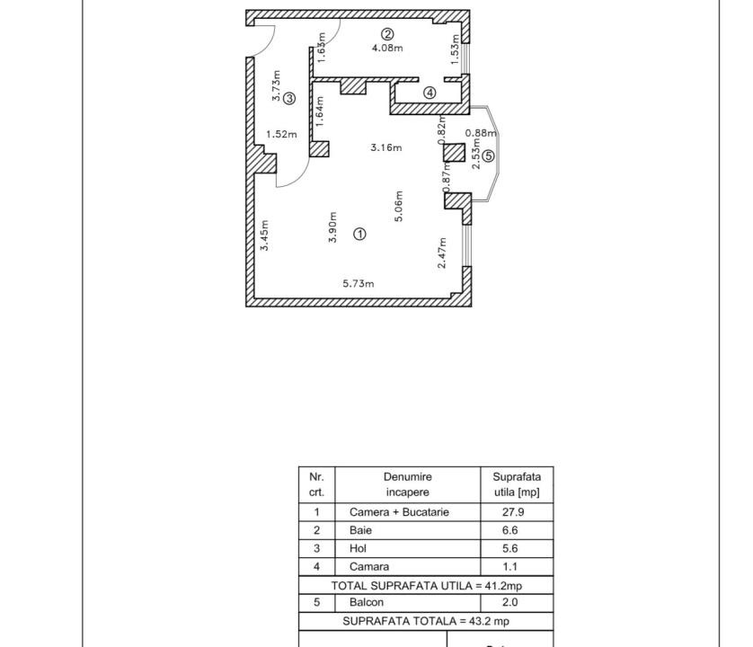 Garsoniera 43 mp cu centrala proprie, zona Obor - Ferdinand