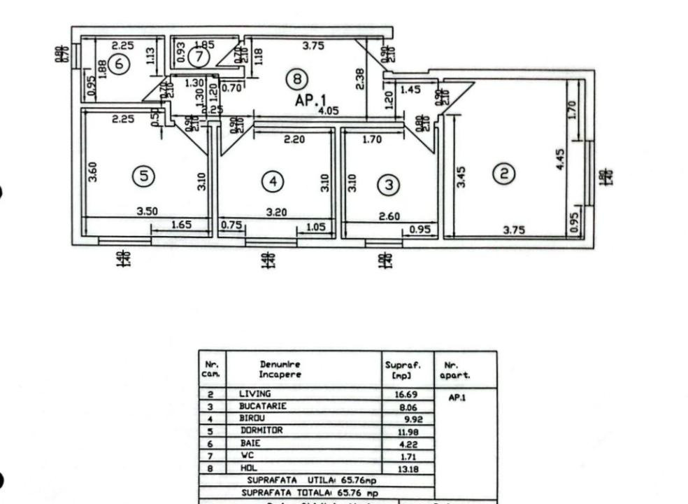 TUR VIRTUAL! 3 camere LA CHEIE | 3 dormitoare | CURTE 54mp | 2 LOCURI DE PARCARE