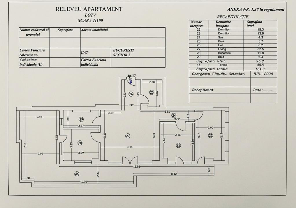 Apartament gol, 3 camere + terasa 55mp | zona Iancului - Matei Voievod