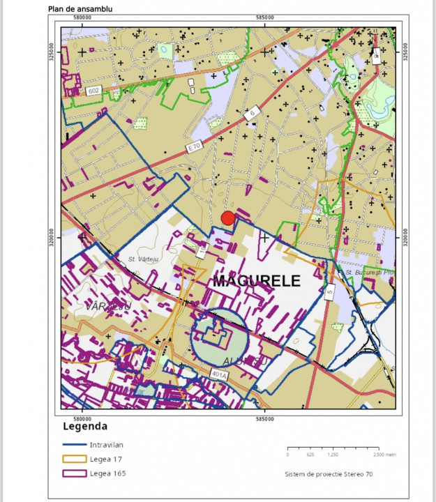 Teren intravilan, 610 mp, front 23 m, utilitati | Str. Teius - Rahova