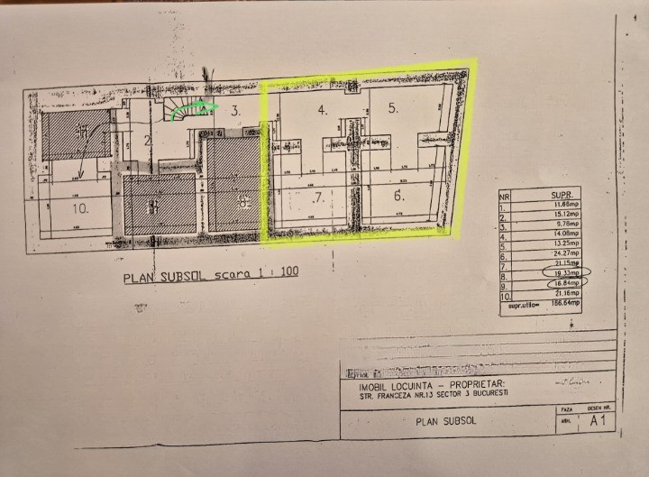 Spatiu comercial 126 mpu + 74 mp subsol | Centrul Vechi - Str. Franceza