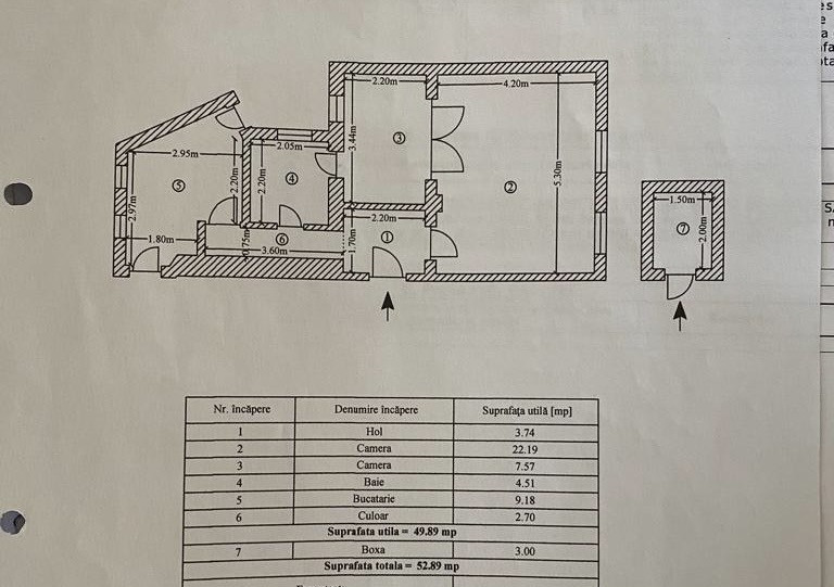 Birou/Cabinet ultracentral, 2 incaperi, 50 mp, balcon | str. Rosetti
